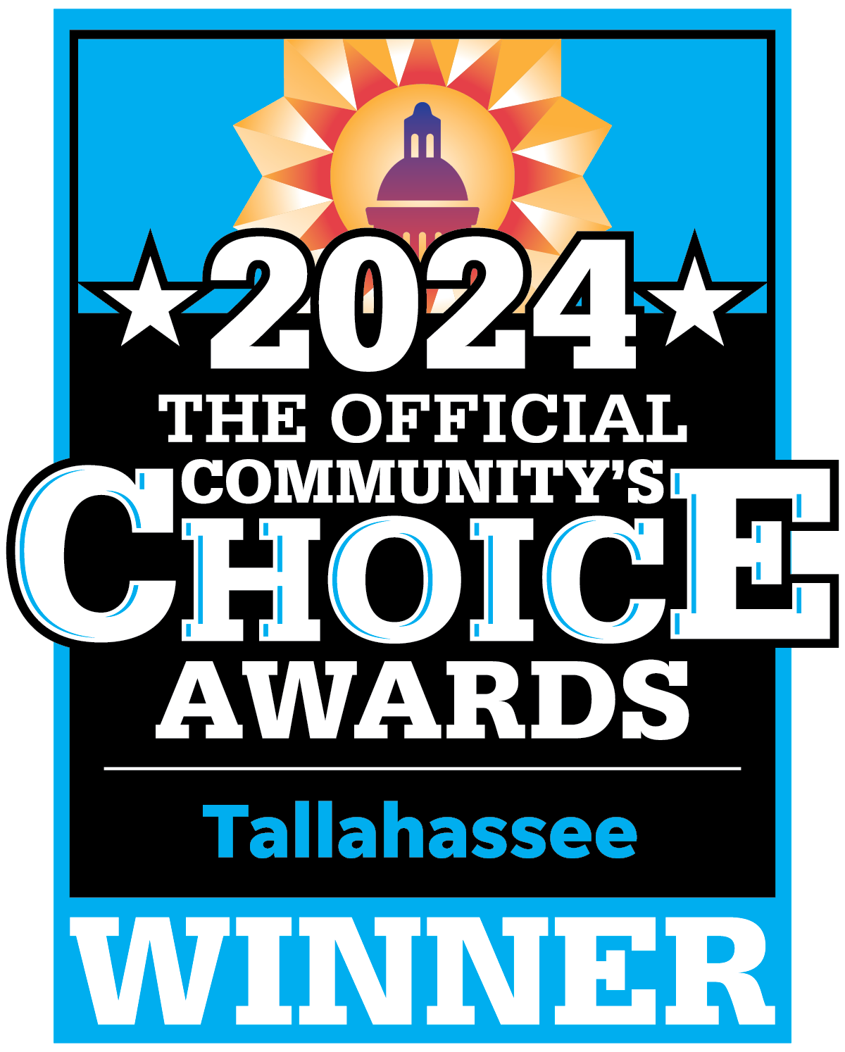 The Official Community's Choice Awards. 2024 Tallahassee Winner.