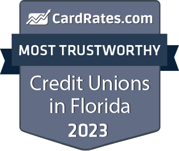 CardRates.com Most Trustworthy Credit Unions in Florida 2023.