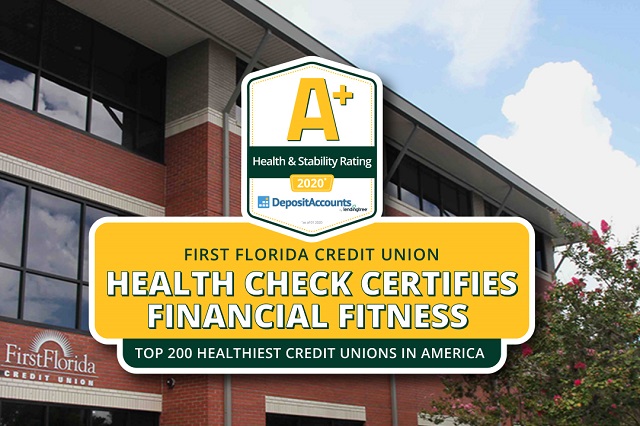 Depositaccounts.com certifies First Florida Credit Union's financial fitness