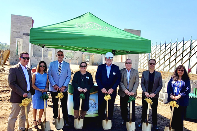 Members of Senior Management Team with Ceremonial Shovels